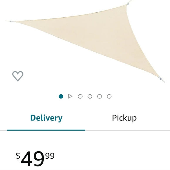 13 Ft Triangle Each - New pair of coolaroo shade sails- pebble (2) $firm - Picture 9 of 10